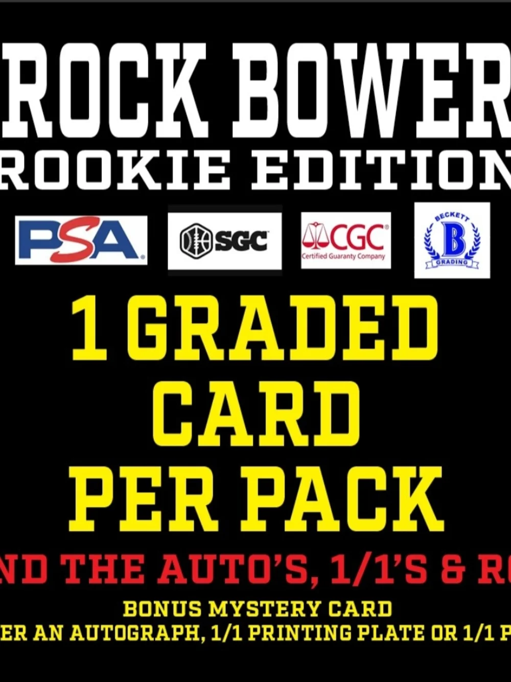 💥 Break King BROCK BOWERS Rookie Edition Series 1 Mystery Card- INSANE CHASE!